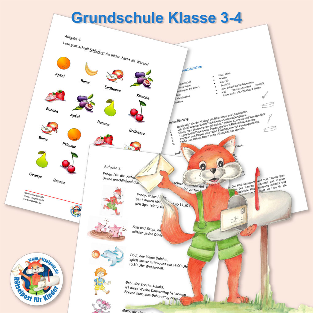 Beispiel aus der Rätselpost für 3. und 4. Klasse