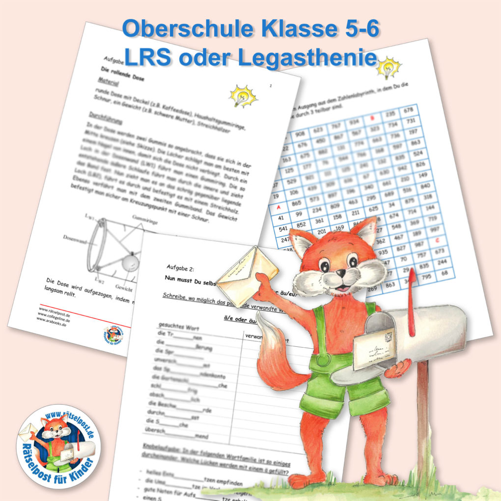 OBERSCHULE KLASSE 5-6 LRS oder LEGASTHENIE